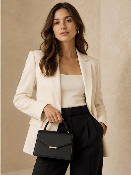 Bolso de Mano Negro - Polliry